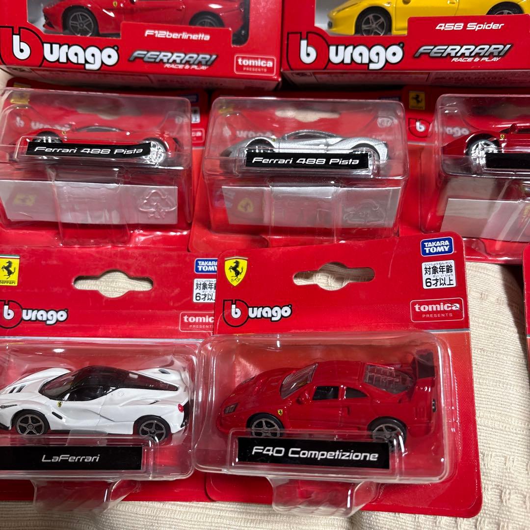 ブラーゴ　フェラーリ　1/43 6台　トミカサイズ　7台　セット　➕カマロ