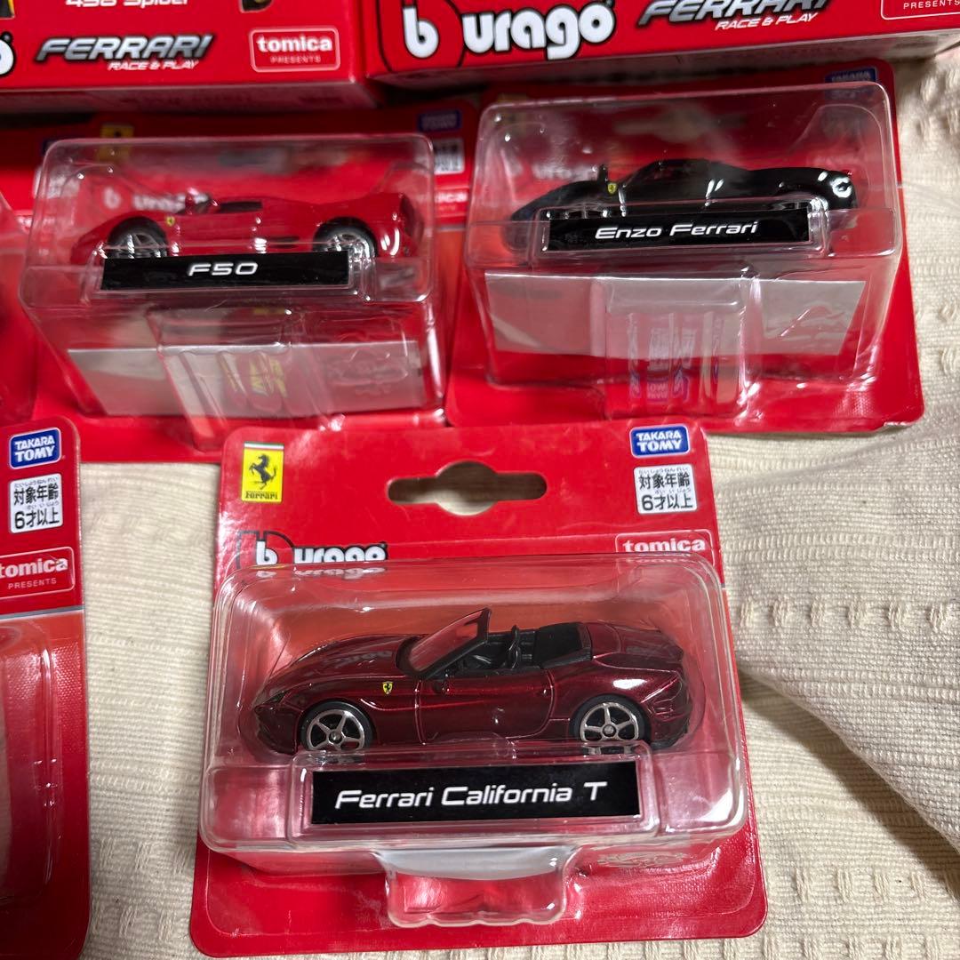 ブラーゴ　フェラーリ　1/43 6台　トミカサイズ　7台　セット　➕カマロ