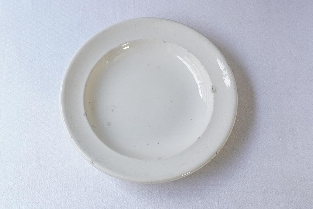フランスアンティーク　19世紀　テールドフェール　皿　地厚　23.7cm