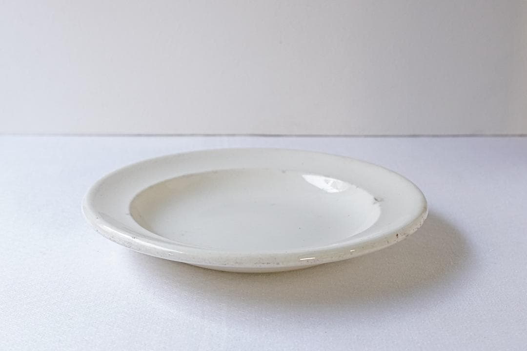 フランスアンティーク　19世紀　テールドフェール　皿　地厚　23.7cm