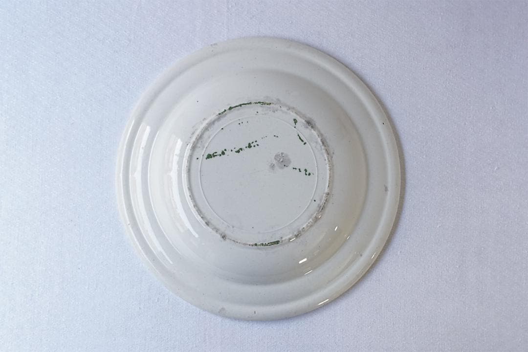 フランスアンティーク　19世紀　テールドフェール　皿　地厚　23.7cm