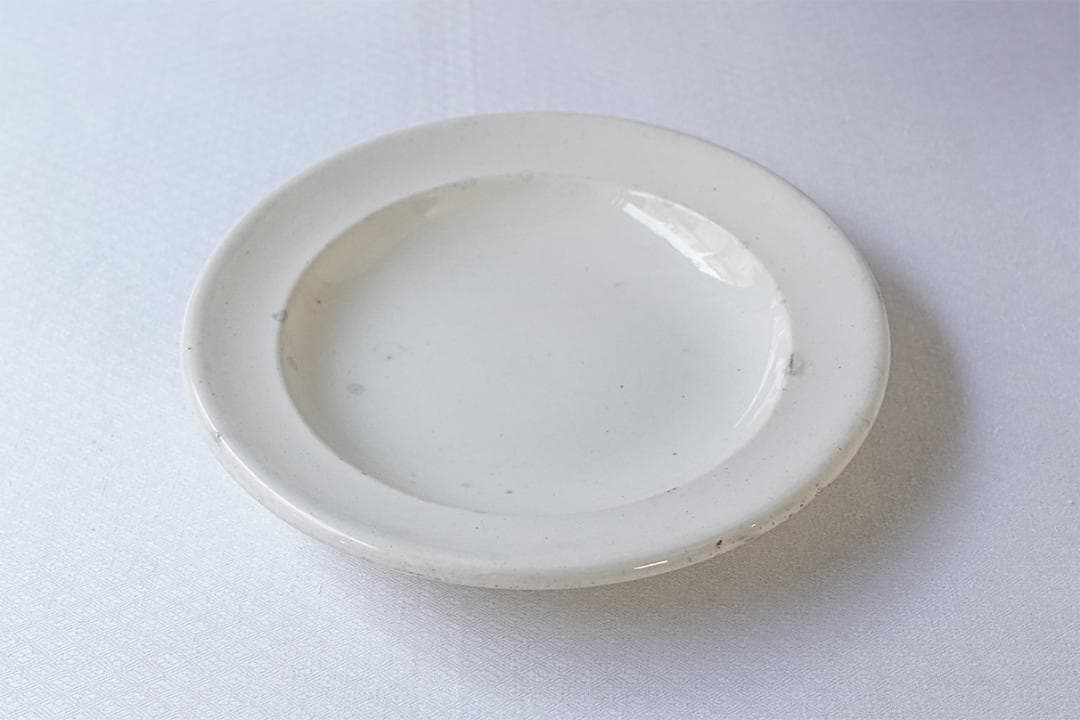 フランスアンティーク　19世紀　テールドフェール　皿　地厚　23.7cm