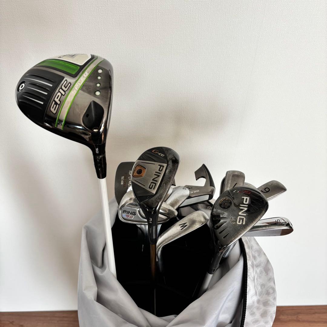 Callaway PING ゴルフクラブ13本セット 付属品も多数