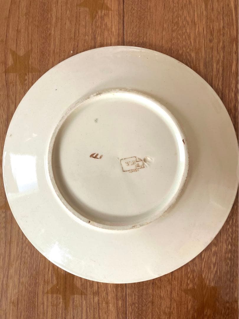 フランスブロカント 豚と雄鶏の絵皿