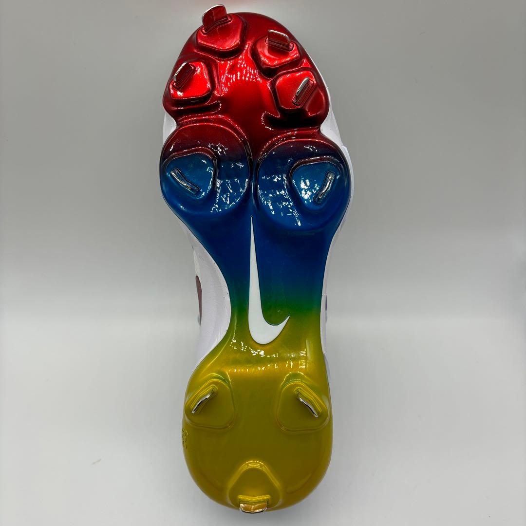 NIKE 野球 スパイク ホワイト レインボー 白 金具 28㎝ ミドルカット