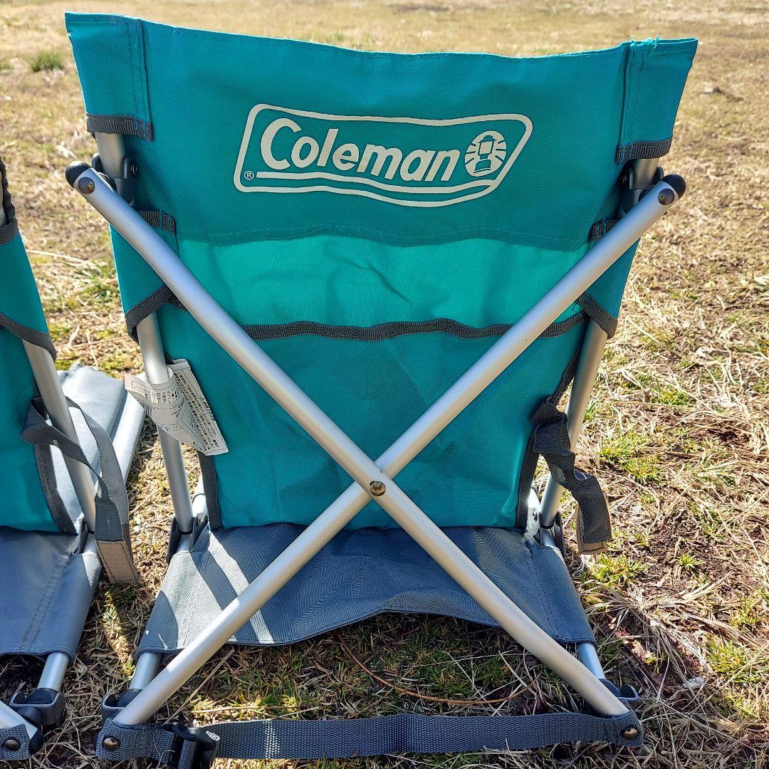 ユーズド コールマン コンパクトグランドチェア スカイ 2脚セット