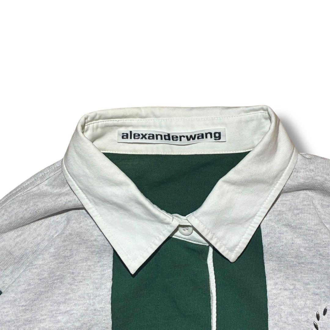 Alexander Wang 切替 ラガーシャツ 長袖 オーバーサイズ XS