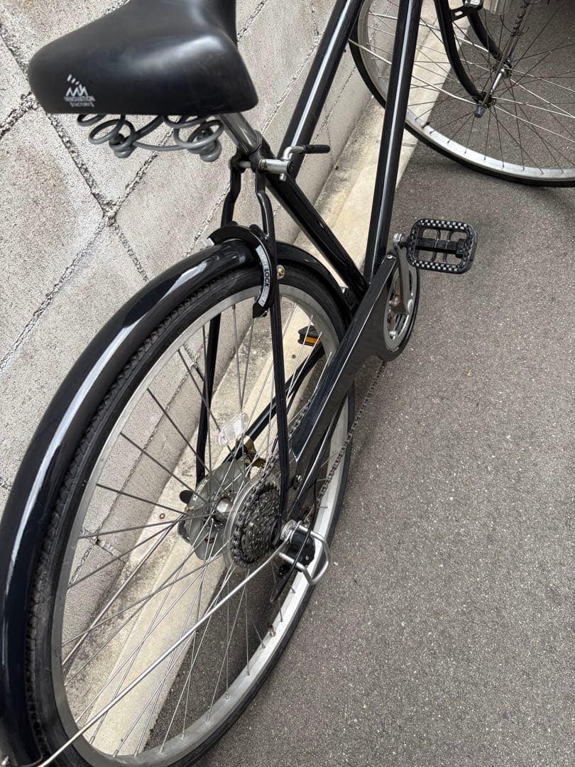 <両タイヤ新品>シティサイクル　BLACK