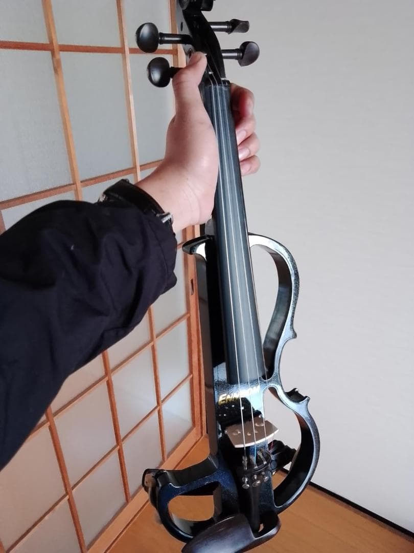 Ennbom エレキヴァイオリン エボニー サイレント バイオリン 4/4DXT