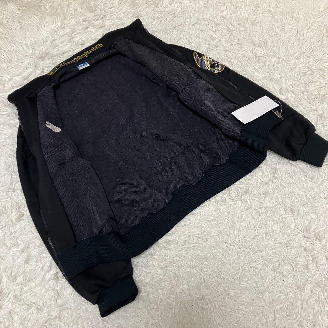 【タグ付】championproducts ジャージトップス　羽織　黒 M