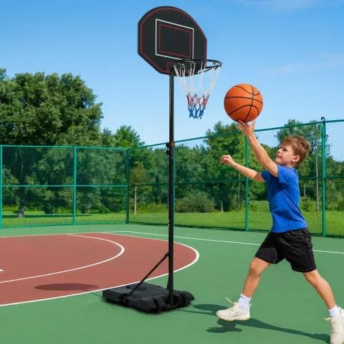 バスケットゴール 高さ6段階調節 179-260cm 屋外家庭用 移動式 自立式