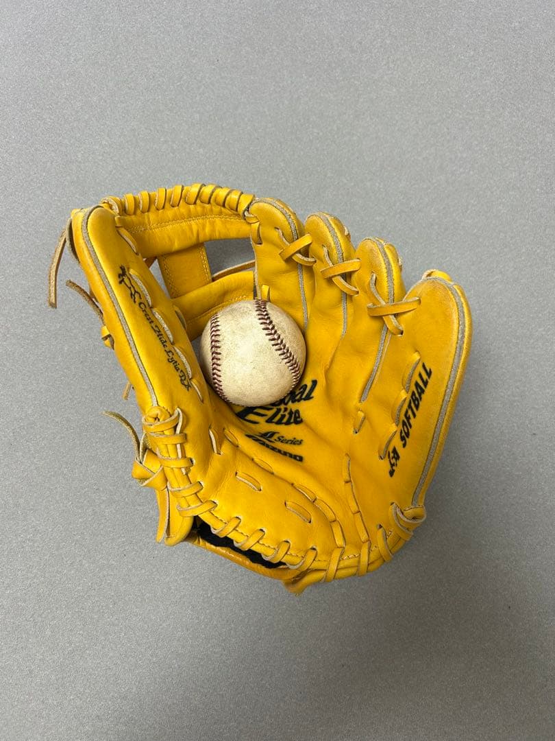 グローブ ミズノ グローバルエリート イエロー 軟式 坂本勇人ウェブモデル