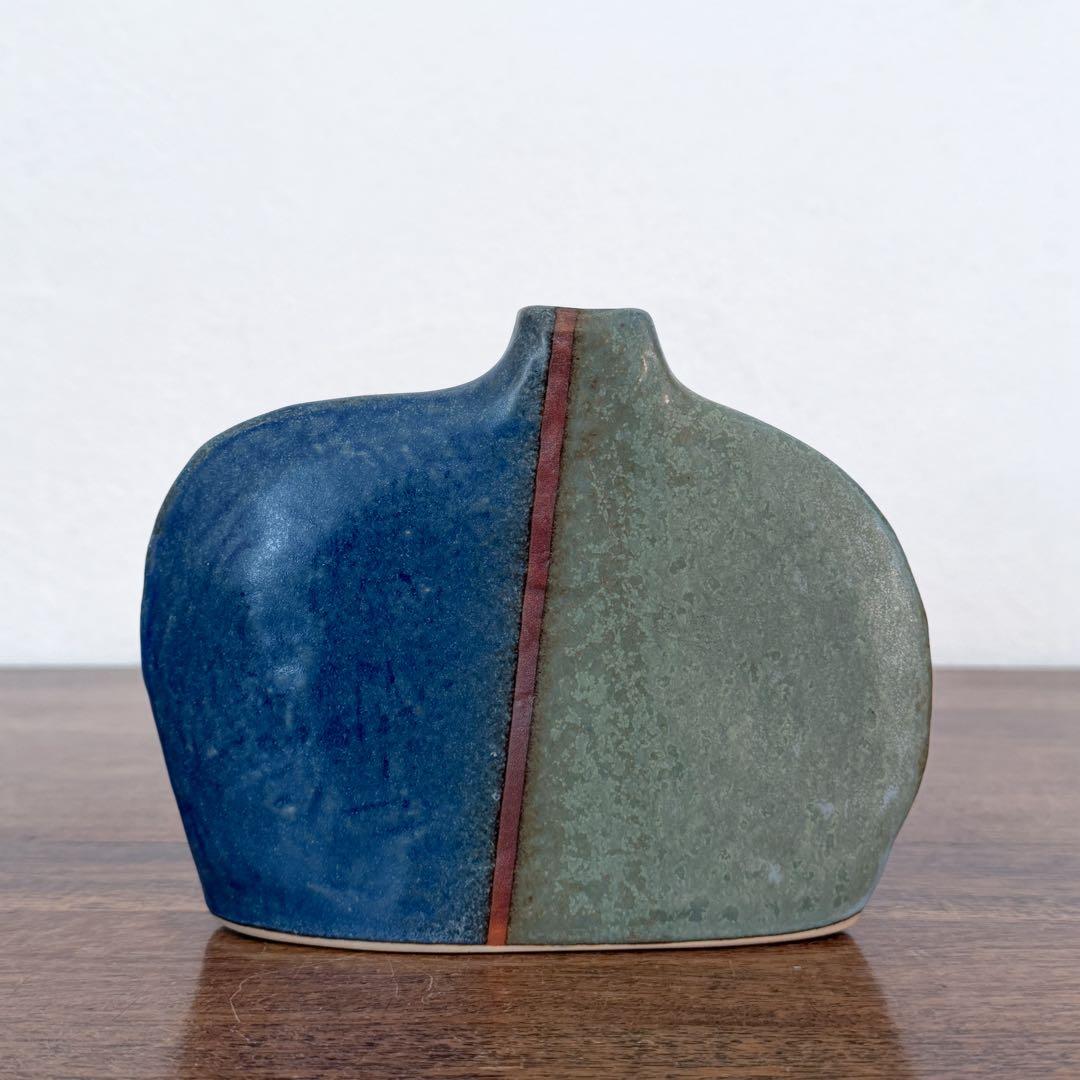 【ドイツ Studio pottery 花瓶 】ヴィンテージ 419