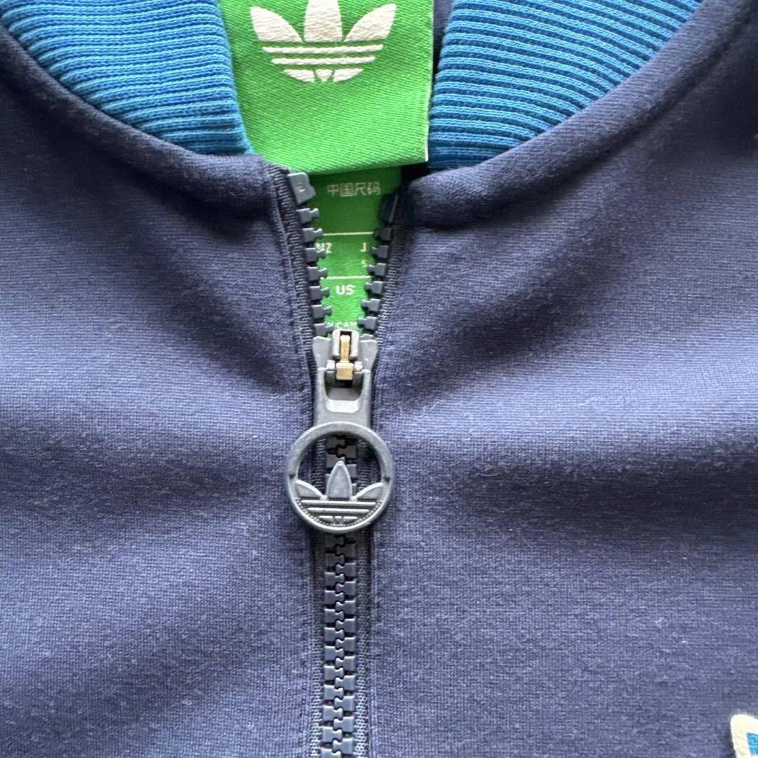 【美品】adidas ジャージ ジップアップ　ネイビー S