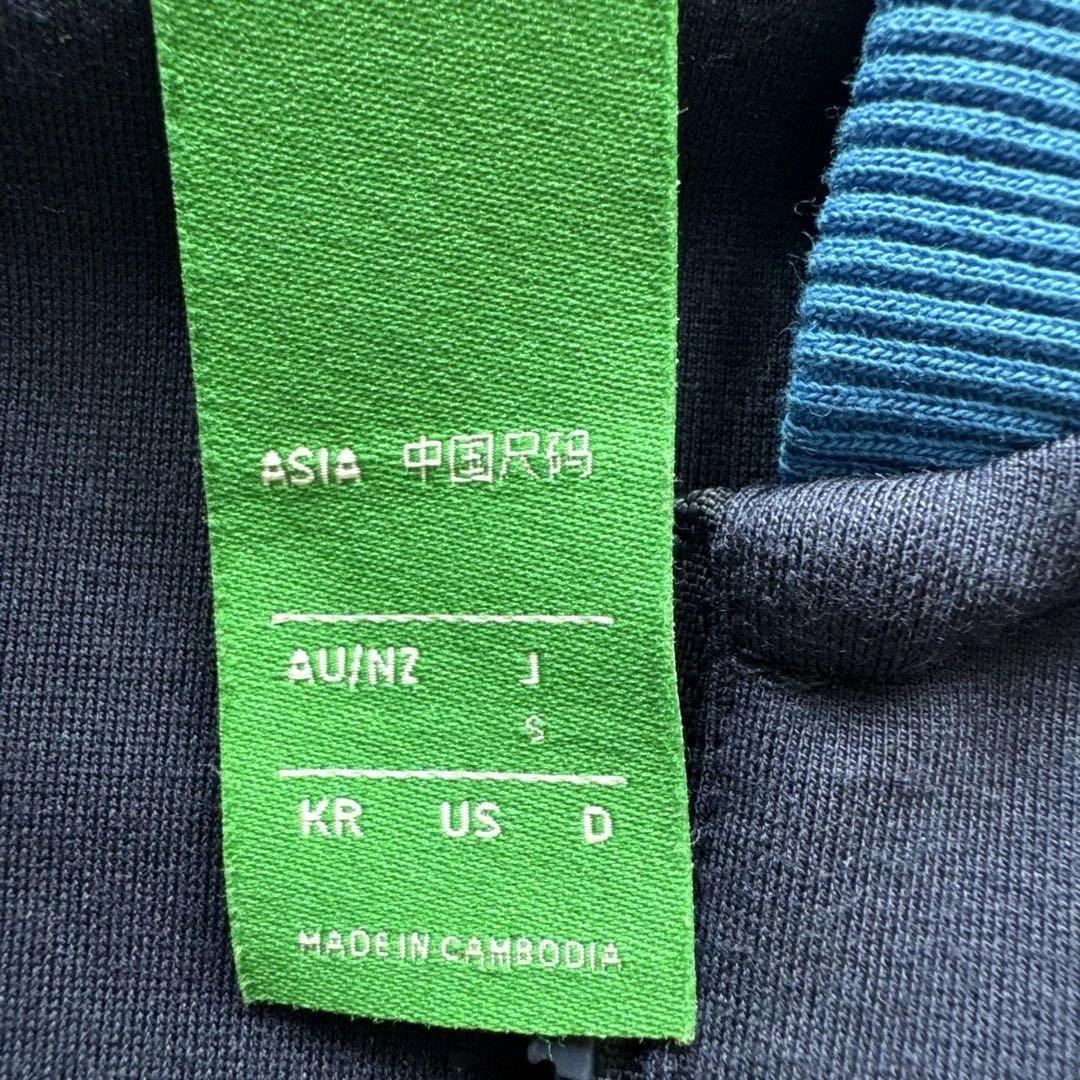 【美品】adidas ジャージ ジップアップ　ネイビー S