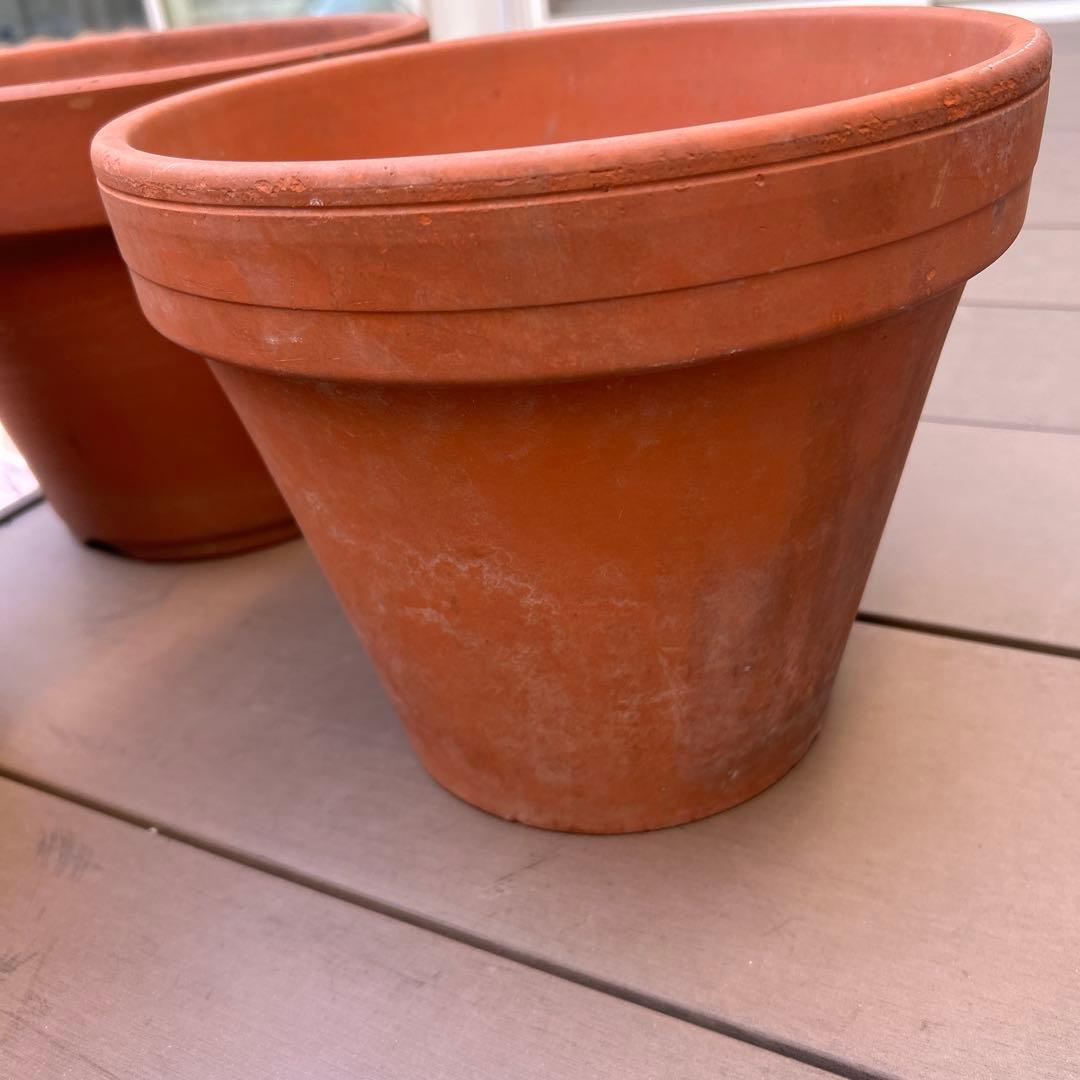 3個テラコッタ鉢　植木鉢　寄せ植えガーデン雑貨ガーデニング