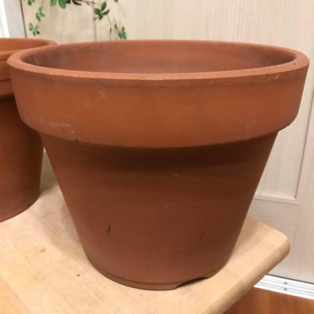 3個テラコッタ鉢　植木鉢　寄せ植えガーデン雑貨ガーデニング