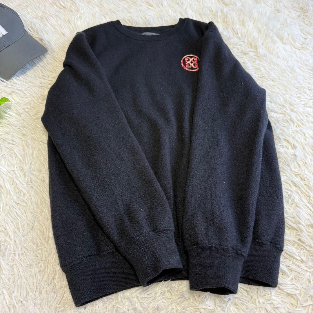 【ジーフォア】美品 ニットセーター 裏地付 カシミヤ混 3サイズ メンズ