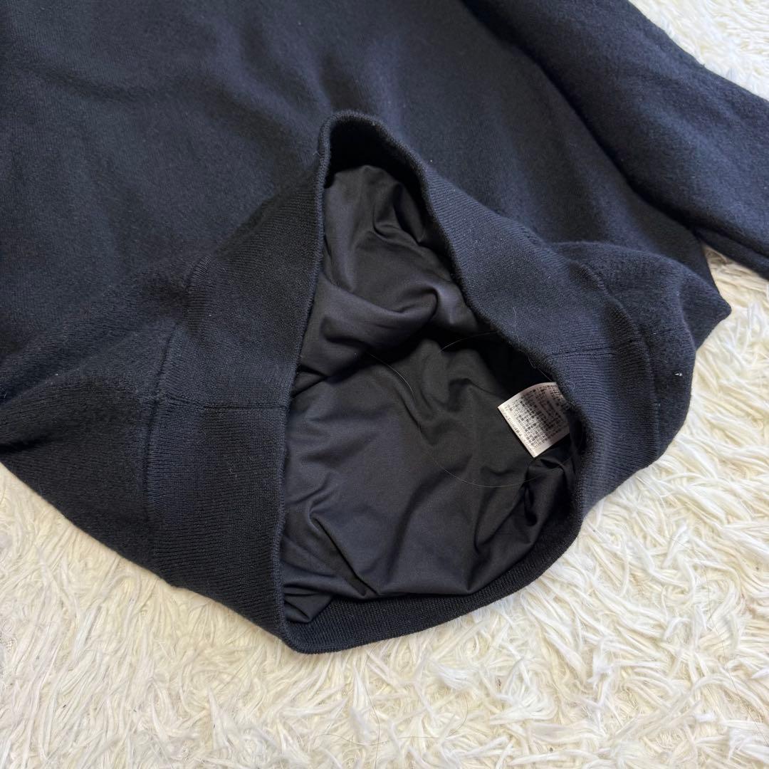 【ジーフォア】美品 ニットセーター 裏地付 カシミヤ混 3サイズ メンズ