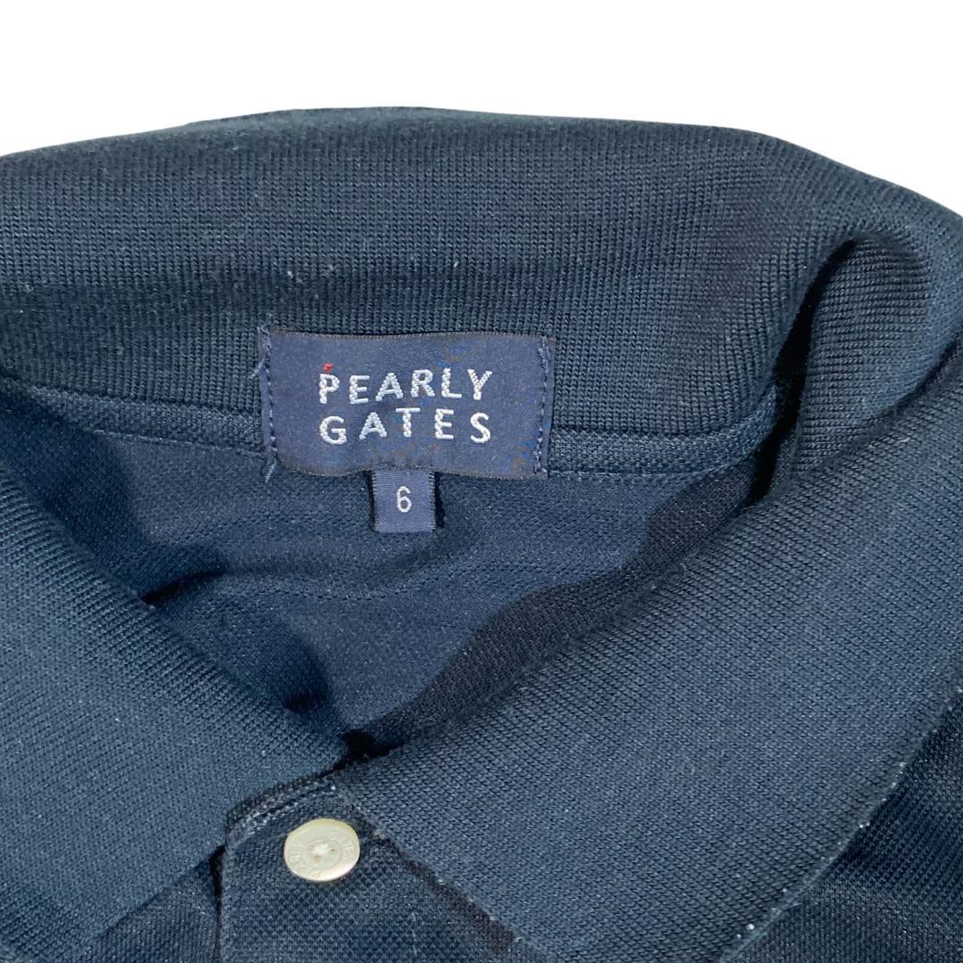 PEARLY GATES パーリーゲイツ 半袖 ポロシャツ 6 ネイビー ゴルフ