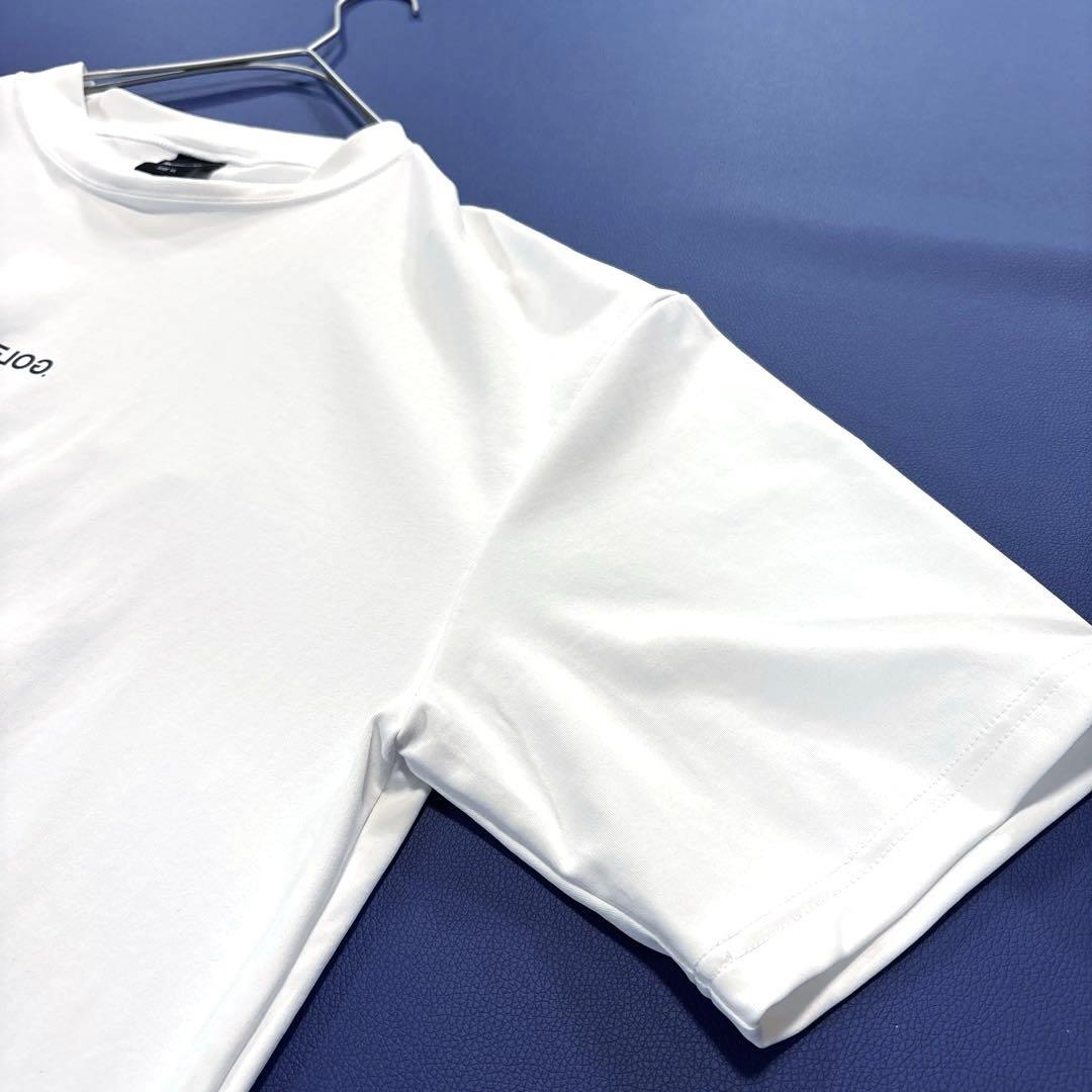 ラフロッグ　半袖シャツ　ホワイト　ビッグロゴ　大きいサイズ　XL ゴルフ