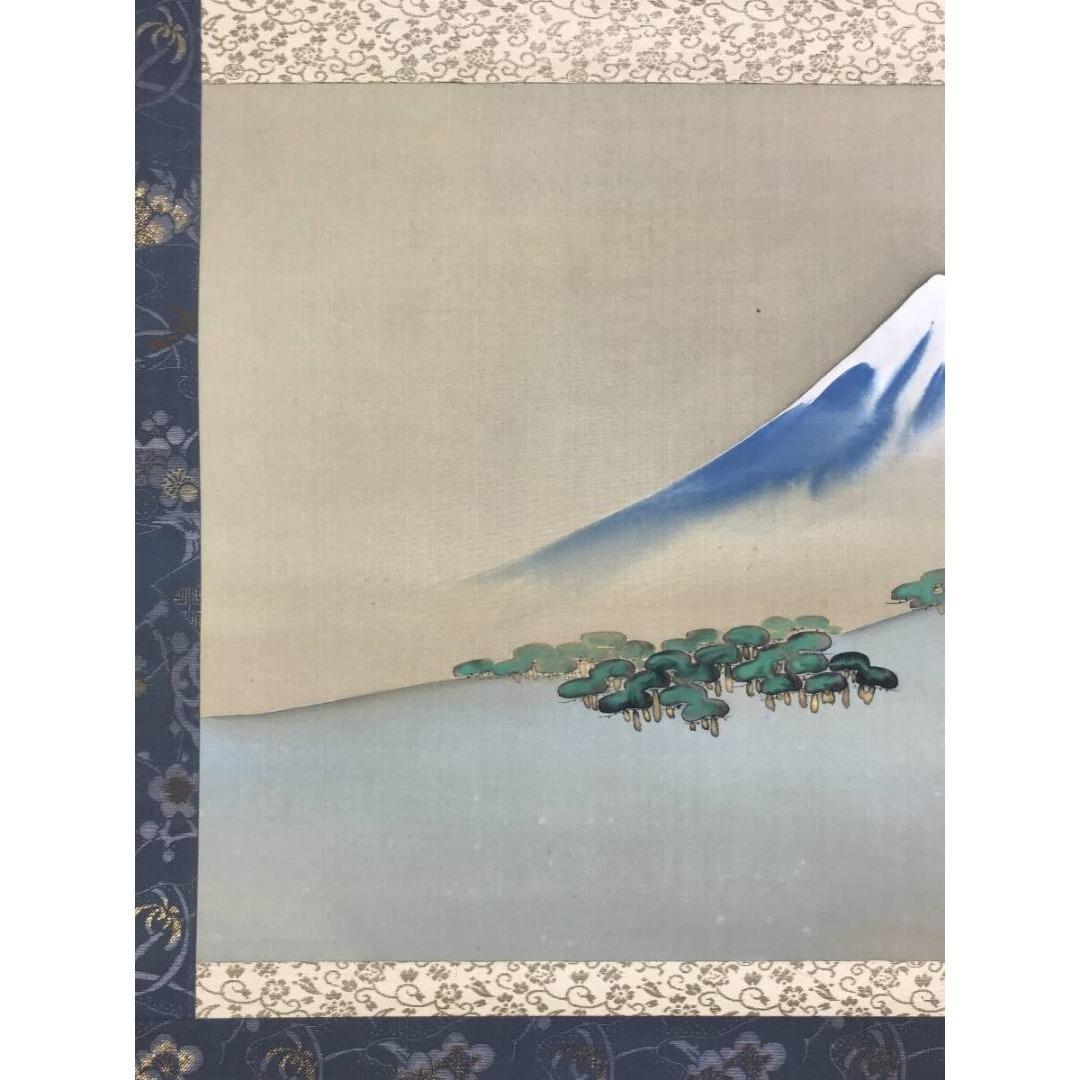 複製/酒井抱一/三保の松原/富士山水図/工芸品/掛軸/名家伝来/AK-860