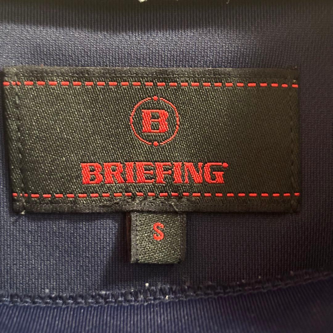 BRIEFING GOLF モックネックシャツ　メンズS ネイビー