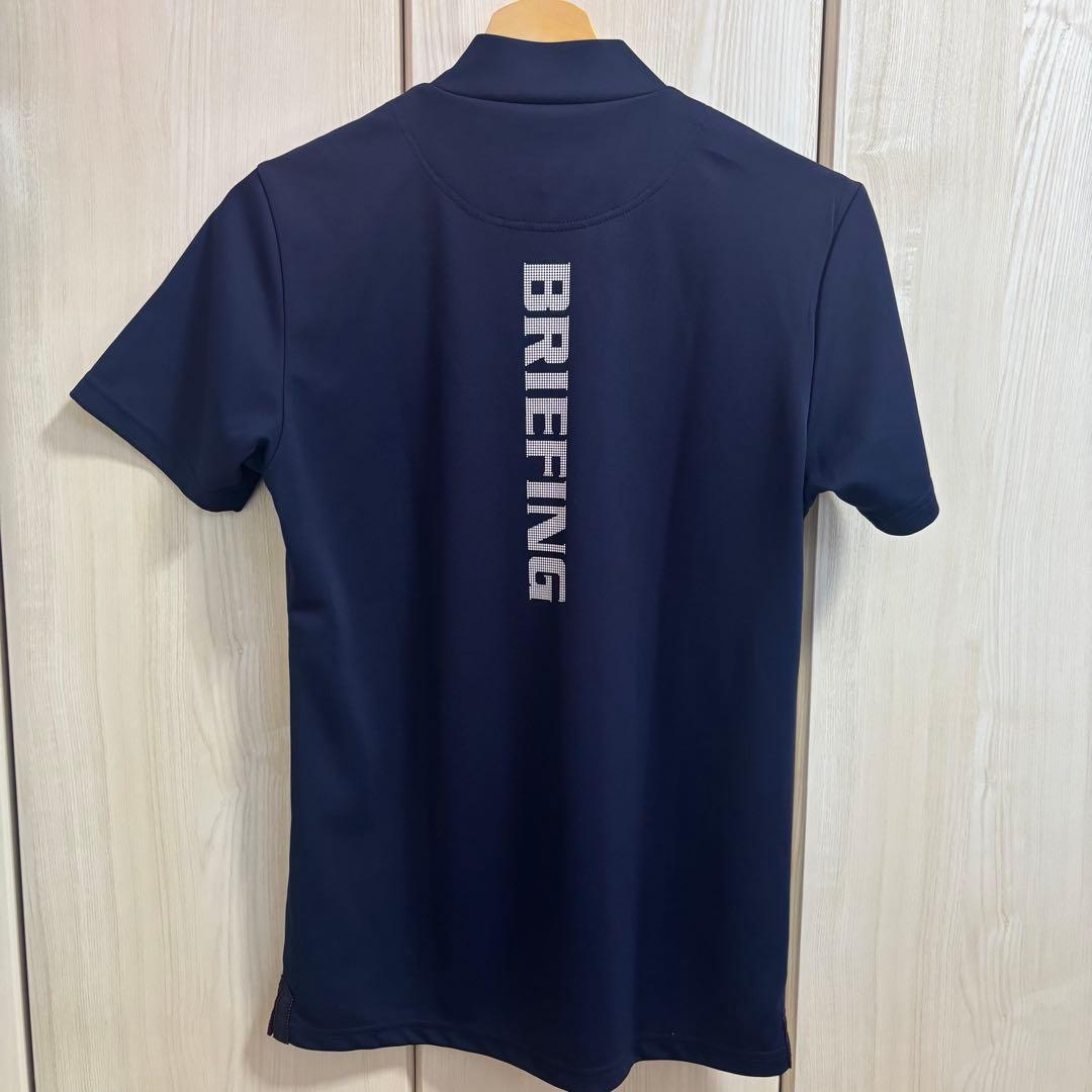 BRIEFING GOLF モックネックシャツ　メンズS ネイビー