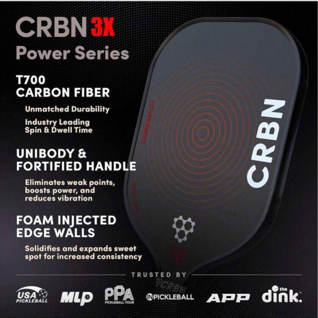 新品!! CRBN 3X Series 16mm ピックルボールパドル