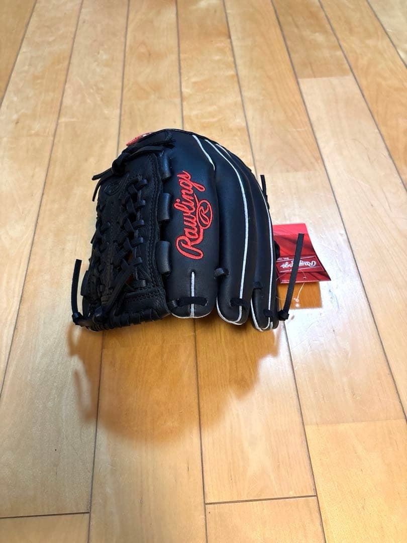 Rawlings 軟式用ソフトボール用グローブ 黒 新品タグ付き
