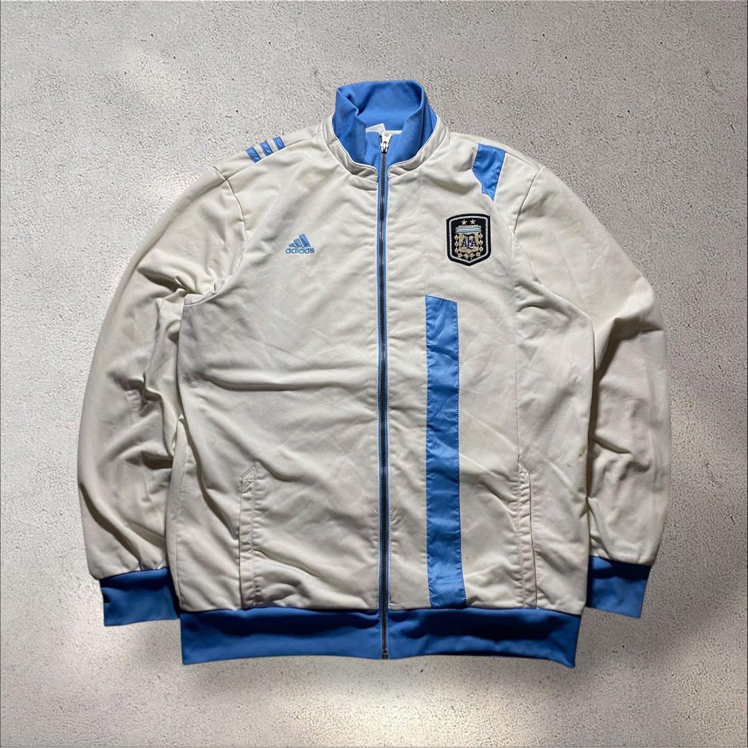 12年製adidasトラックジャケット刺繍ロゴアルゼンチン代表サッカーY2K
