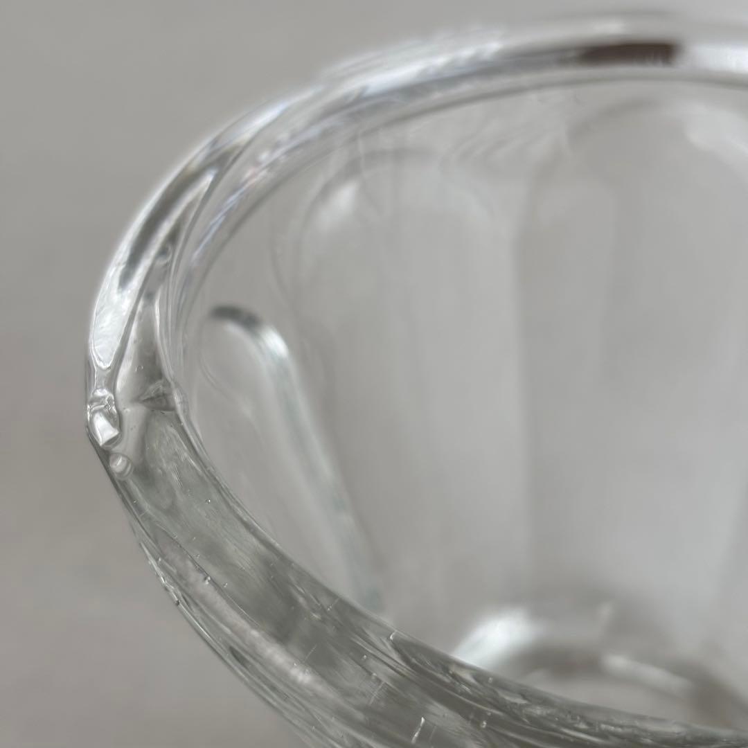 フランスブロカント 気泡が美しい台形のコンフィチュールポット