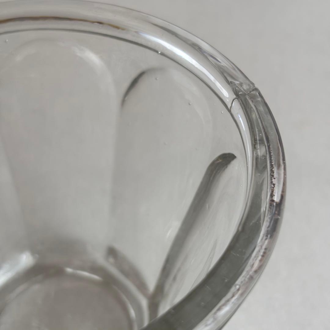 フランスブロカント 気泡が美しい台形のコンフィチュールポット