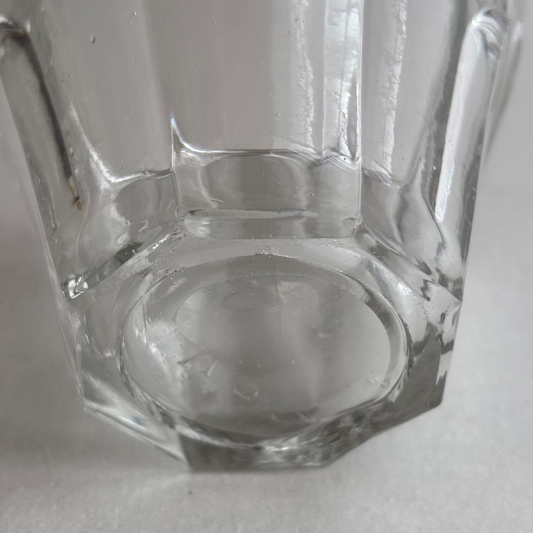 フランスブロカント 気泡が美しい台形のコンフィチュールポット