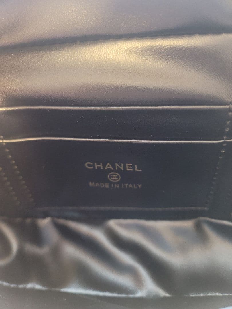 ノベルティ CHANEL ブラック レザー ショルダーバッグ　MAKE UP