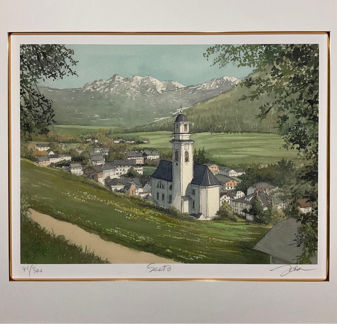 絵画・額縁・版画・織田 義郎・新品未使用・イタリア・美術品・インテリア・雑貨
