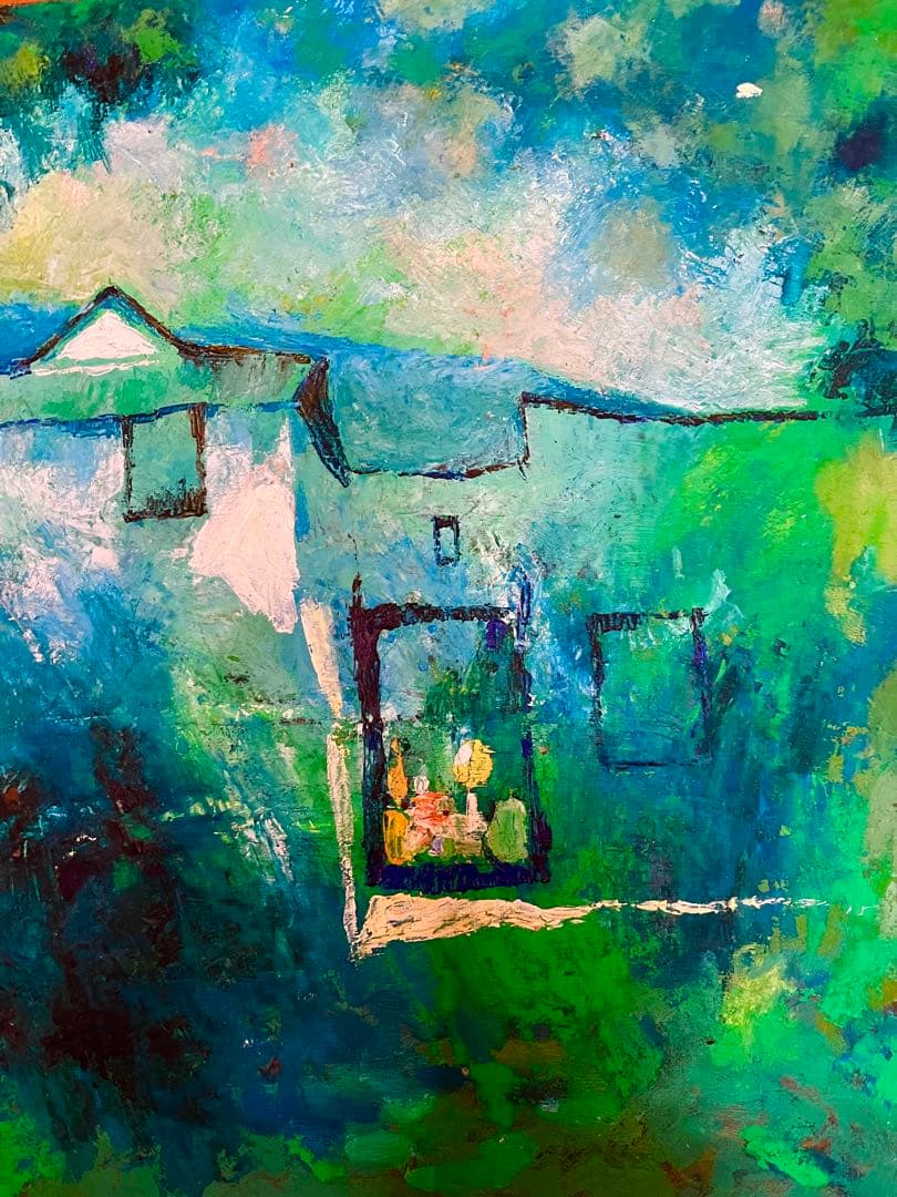油彩画　山中家