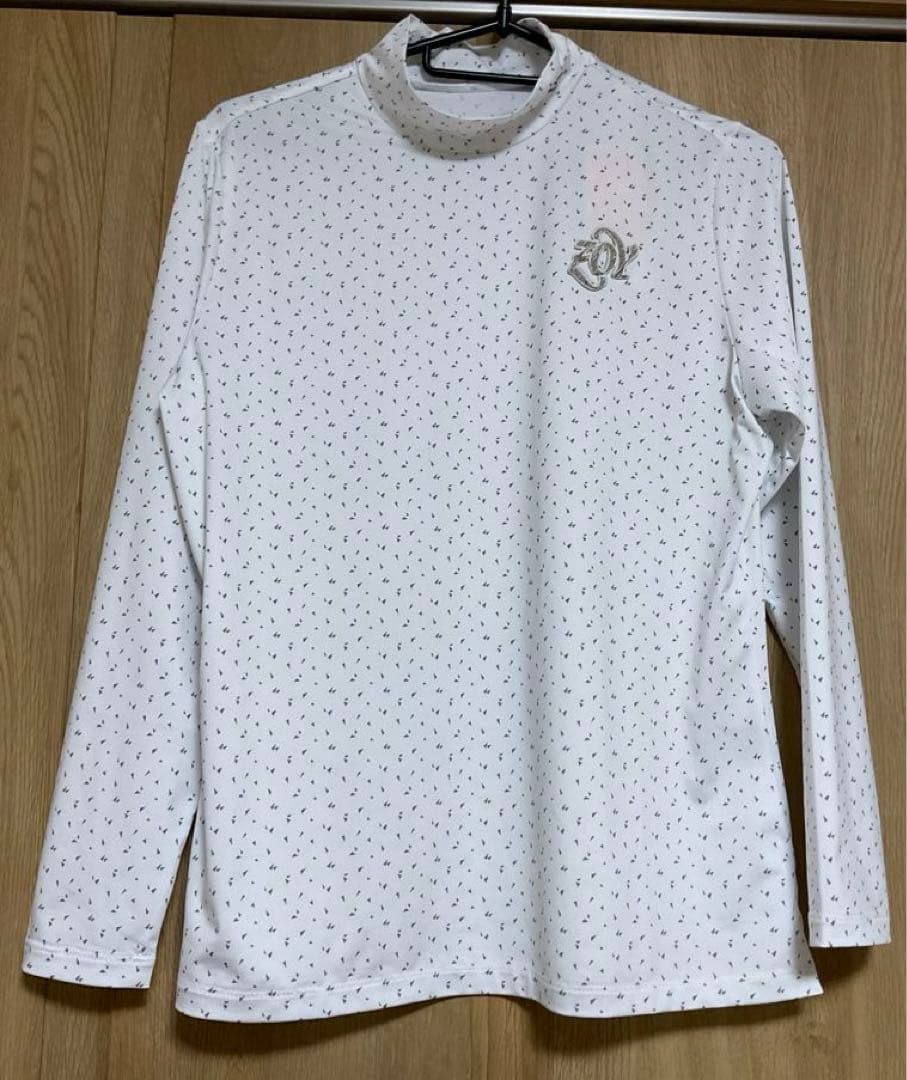 ZOY WOMENS トライアングルドットプリント 長袖モックネック
