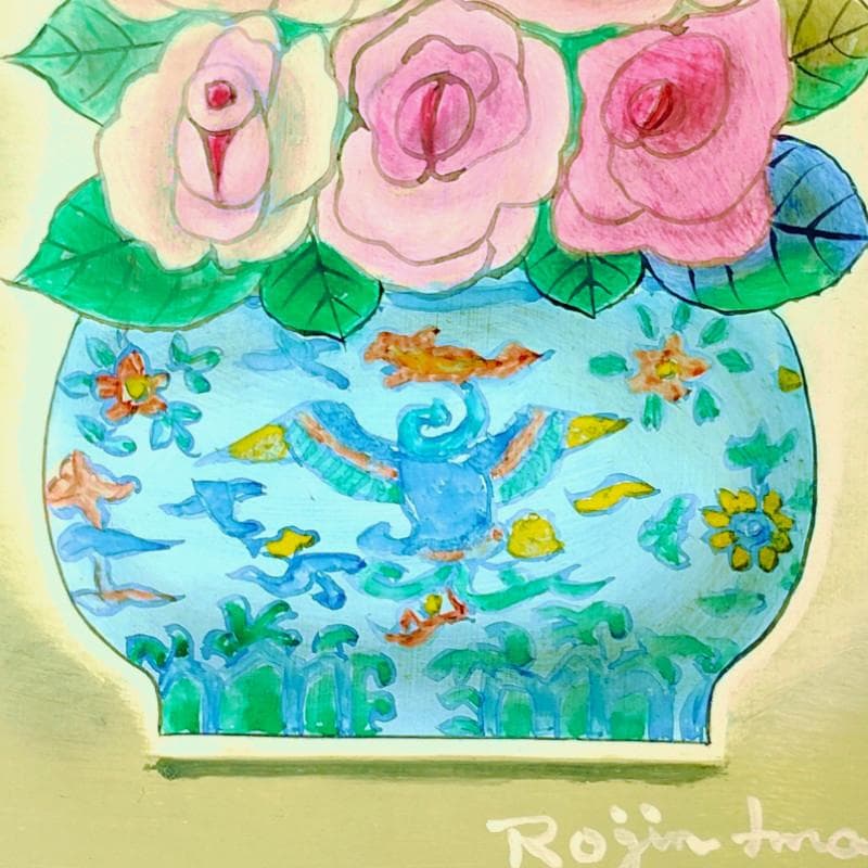 ☆ 今井ロジン ☆「 バラ 」油絵　SMサイズ　未使用額！