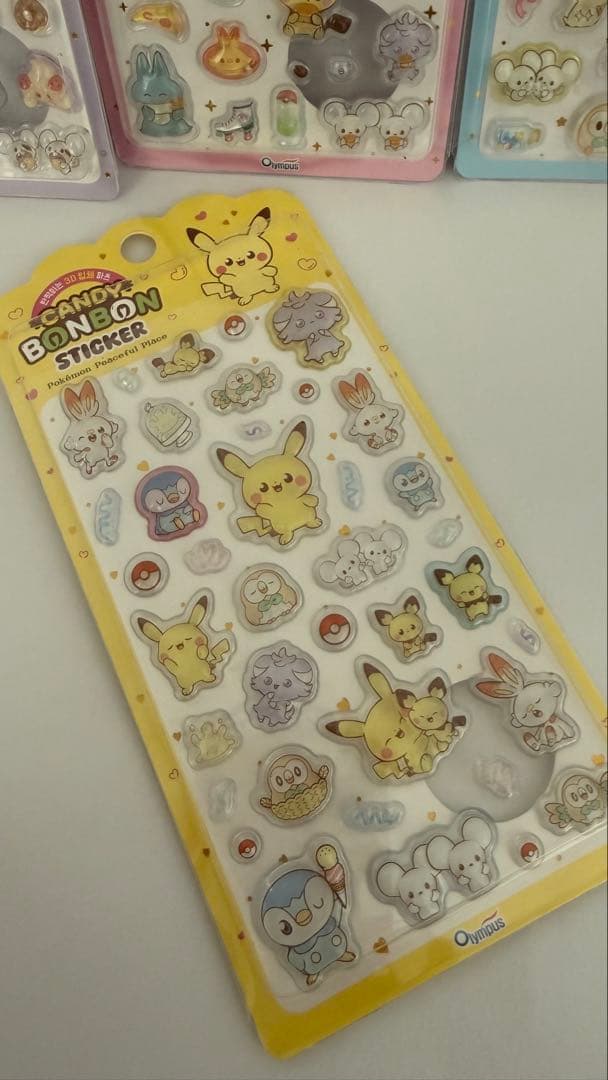 韓国正規品ポケモン キャンディボンボンステッカー12枚＆オマケ1枚　13点セット