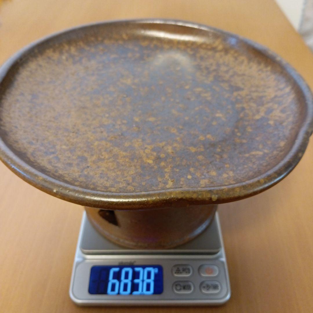 備前焼　高台皿　足つき　　お皿
