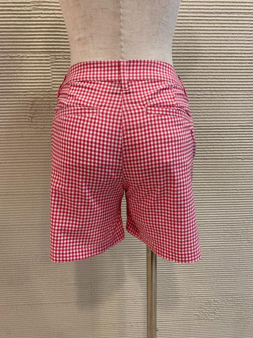 レディース　CHERVO　シェルボ　ゴルフパンツ　ショートパンツ　チェック柄