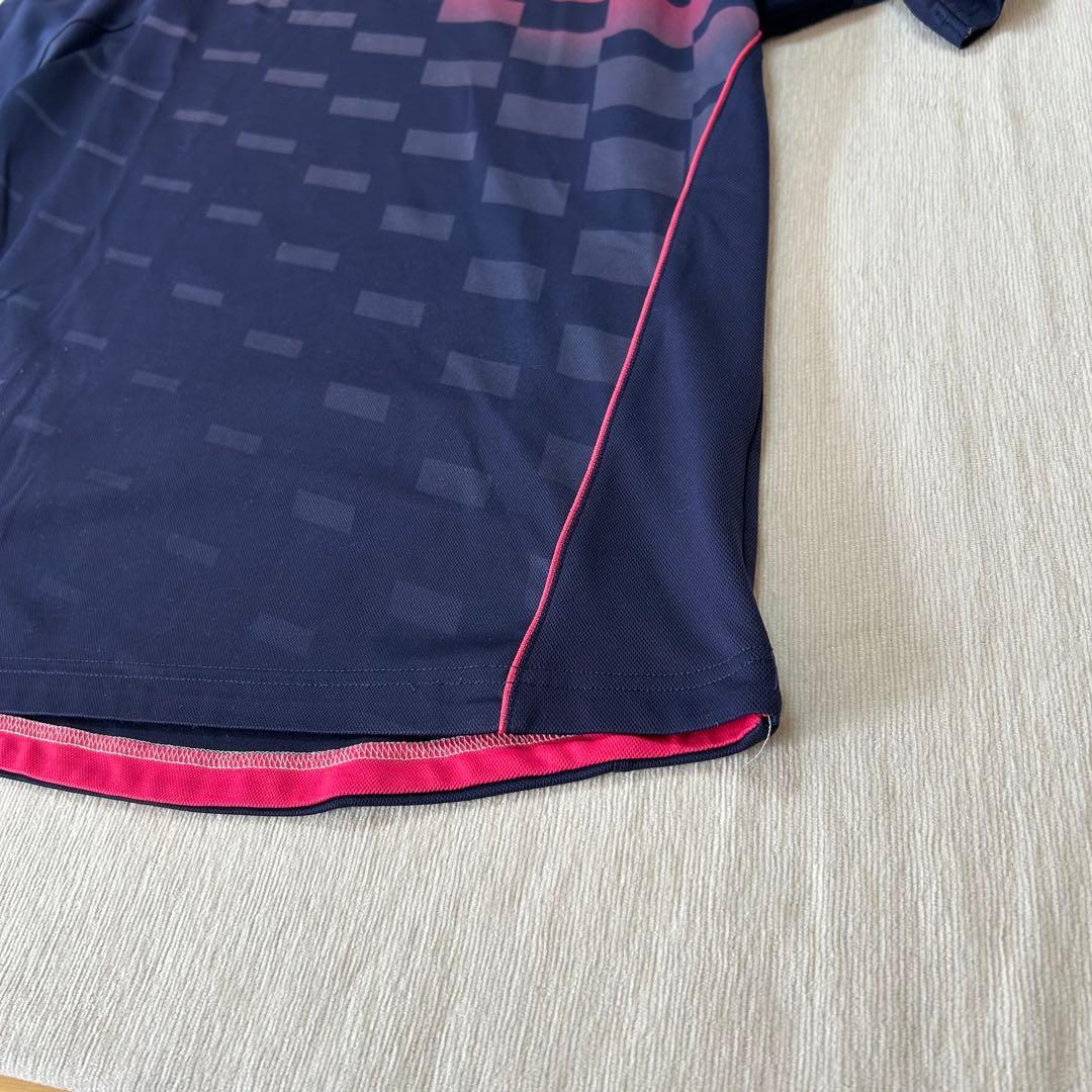 ヨネックス　Tシャツ テニス　試合着 メンズ　ネイビー　赤　ロゴ　YONEX