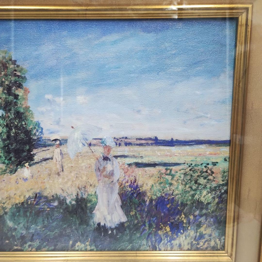 【1週間限定割引】　クロード・モネ　[ 散歩 ] 　絵画　美術品　大きめサイズ