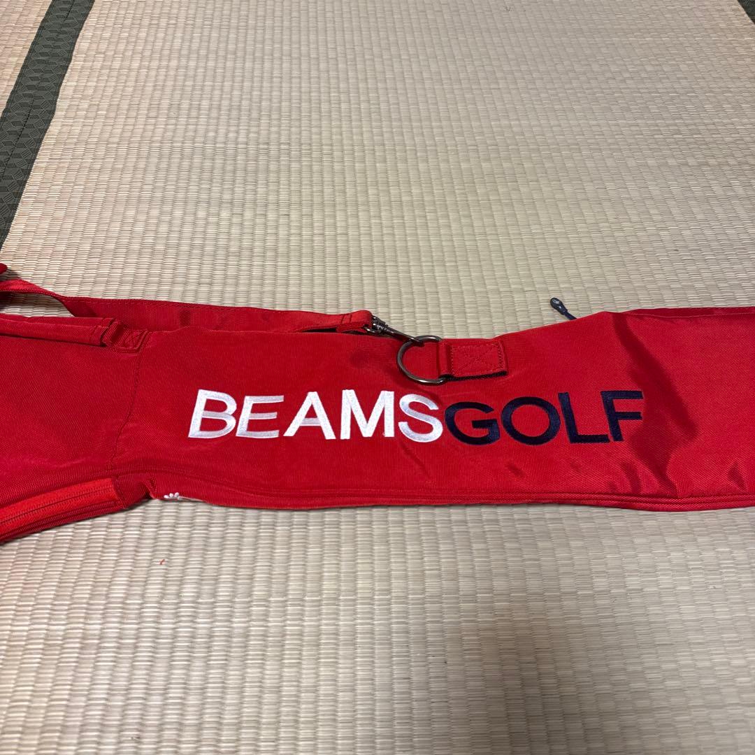 美品【BEAMS GOLF】クラブケース　キャリーバッグ　赤