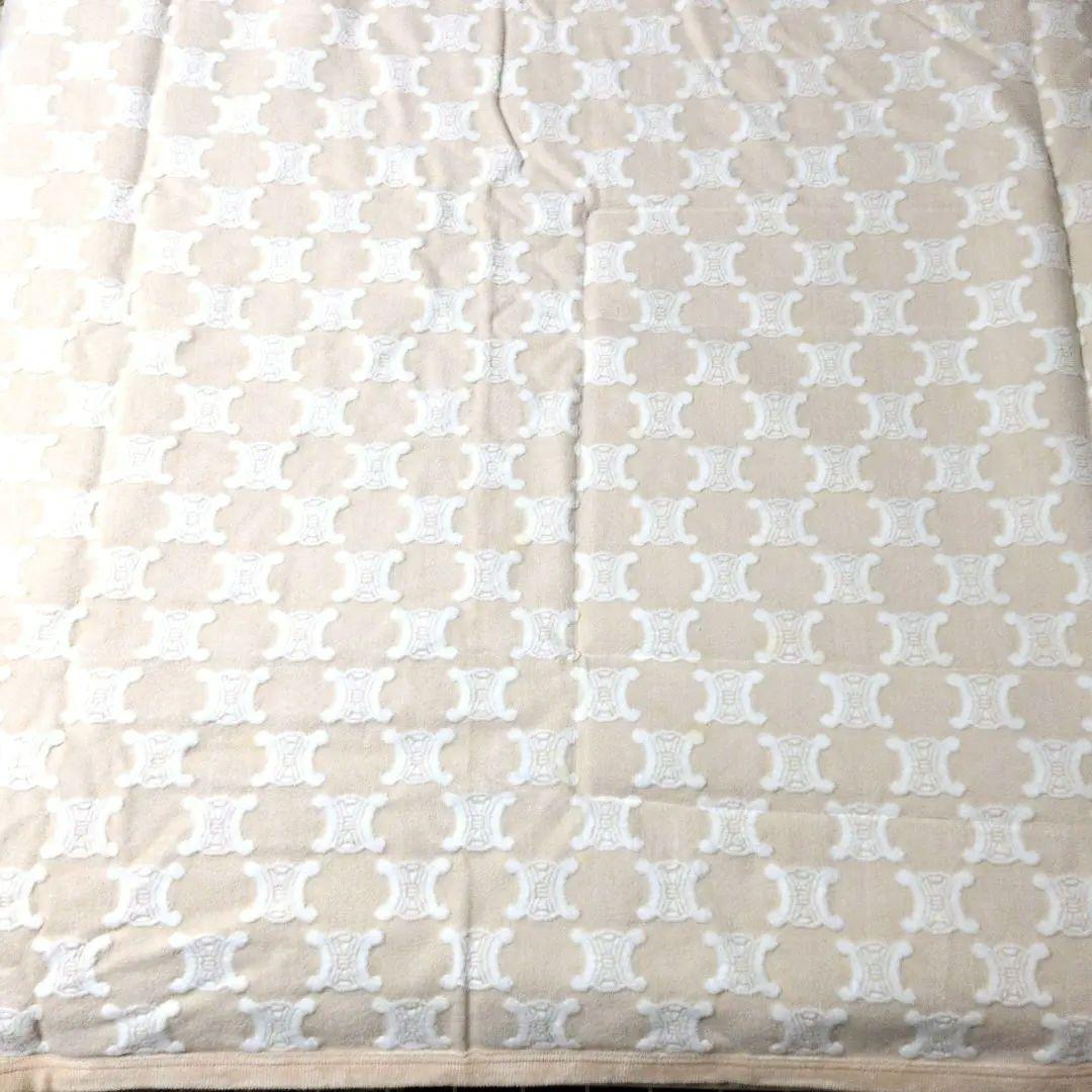 CELINE　 マカダム総柄　綿毛布 　140cmｘ200cm　廃盤