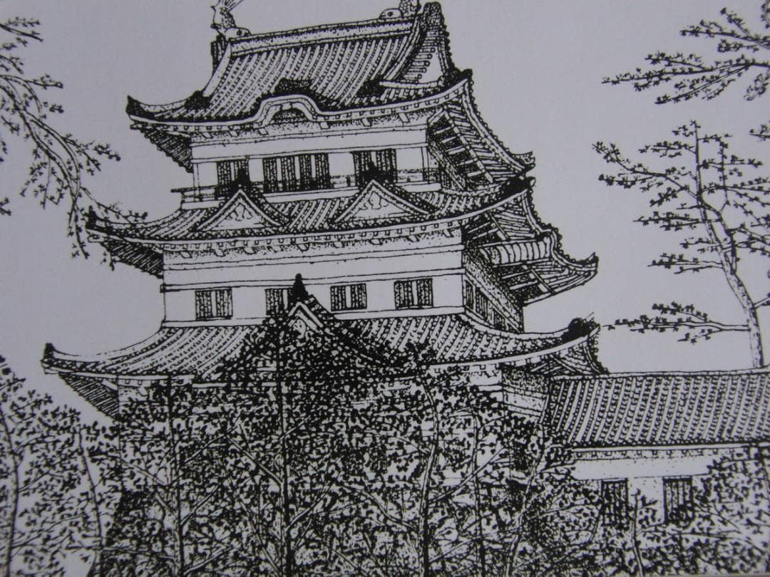 山下清、【小田原城】、希少な額装用画集より、美品、日本人画家、新品額装付