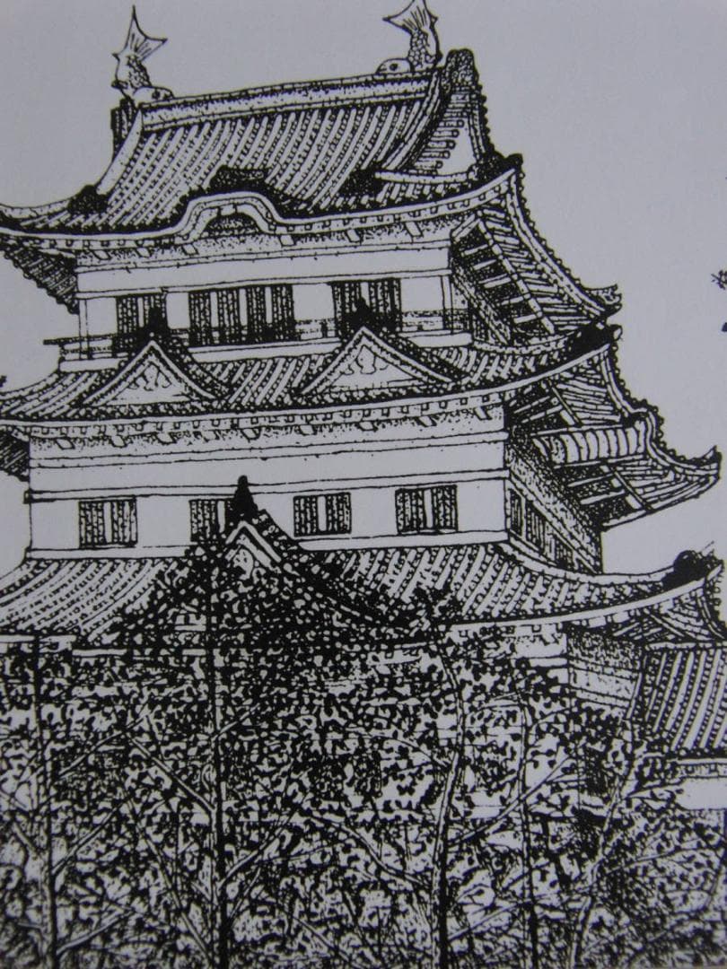山下清、【小田原城】、希少な額装用画集より、美品、日本人画家、新品額装付