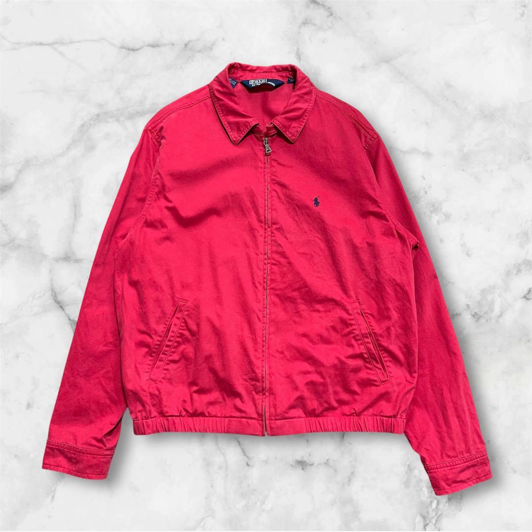 90sラルフローレンRalph Lauren スイングトップ 赤　M