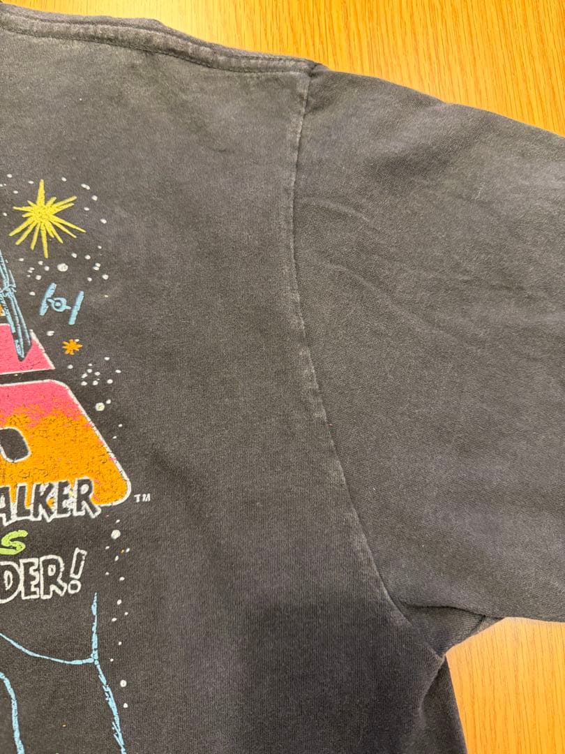 90s スターウォーズ Tシャツ両面フルカラープリント 墨黒ヴィンテージ L相当